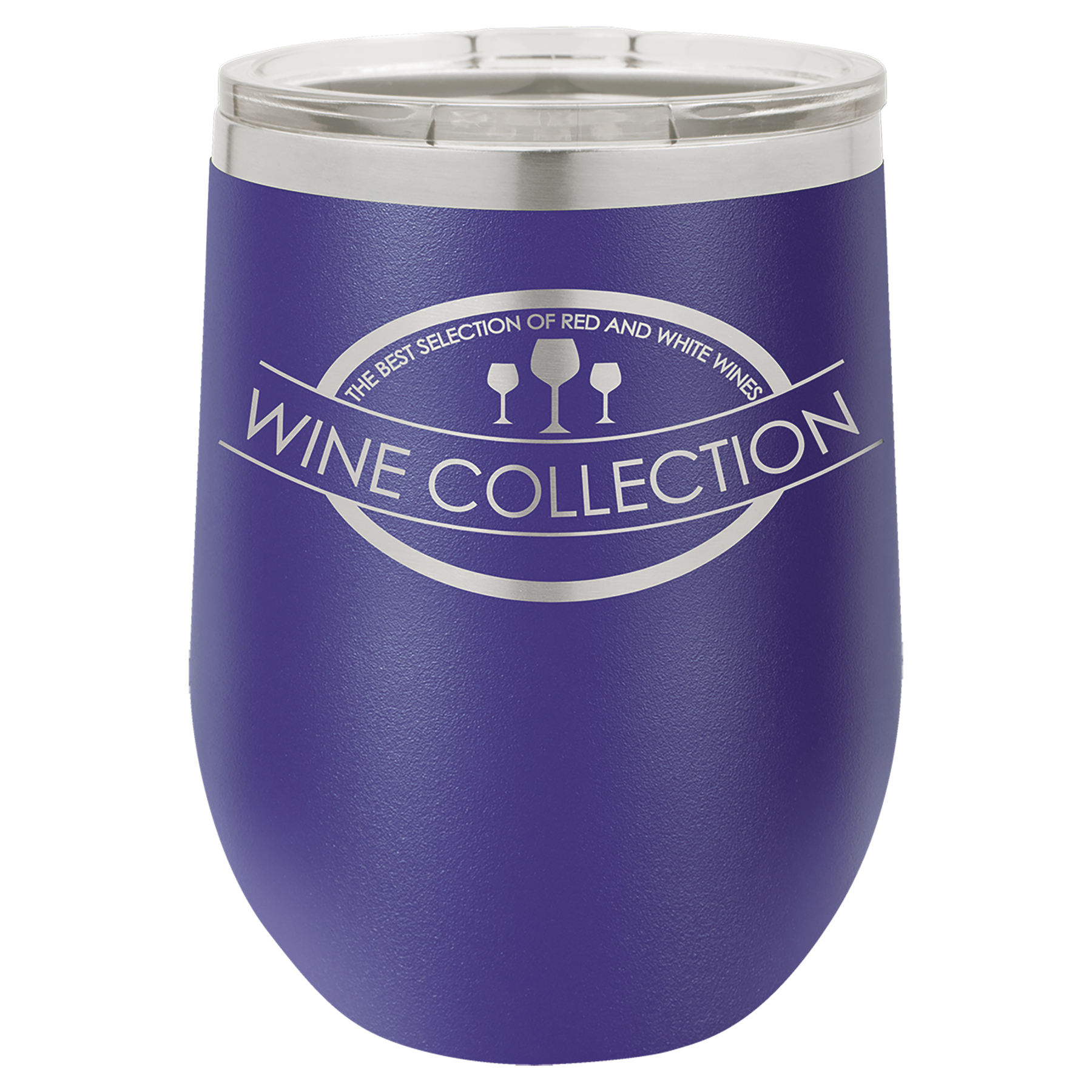 Purple 12 oz Stemless Wine Tumbers - Personalized