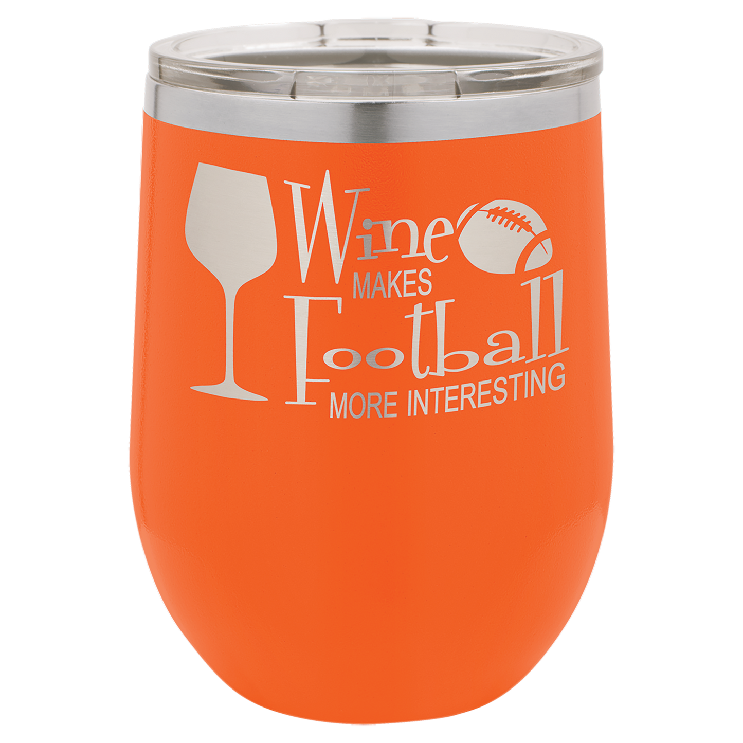 Orange 12 oz Stemless Wine Tumbers - Personalized