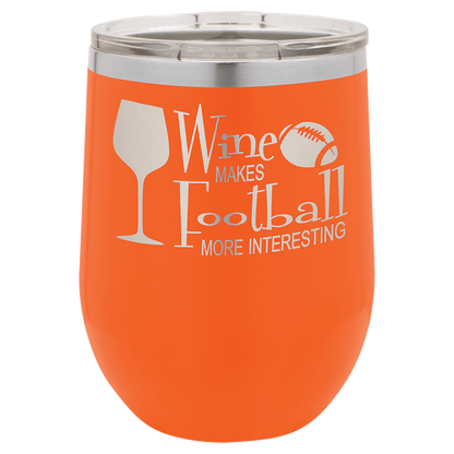 Orange 12 oz Stemless Wine Tumbers - Personalized