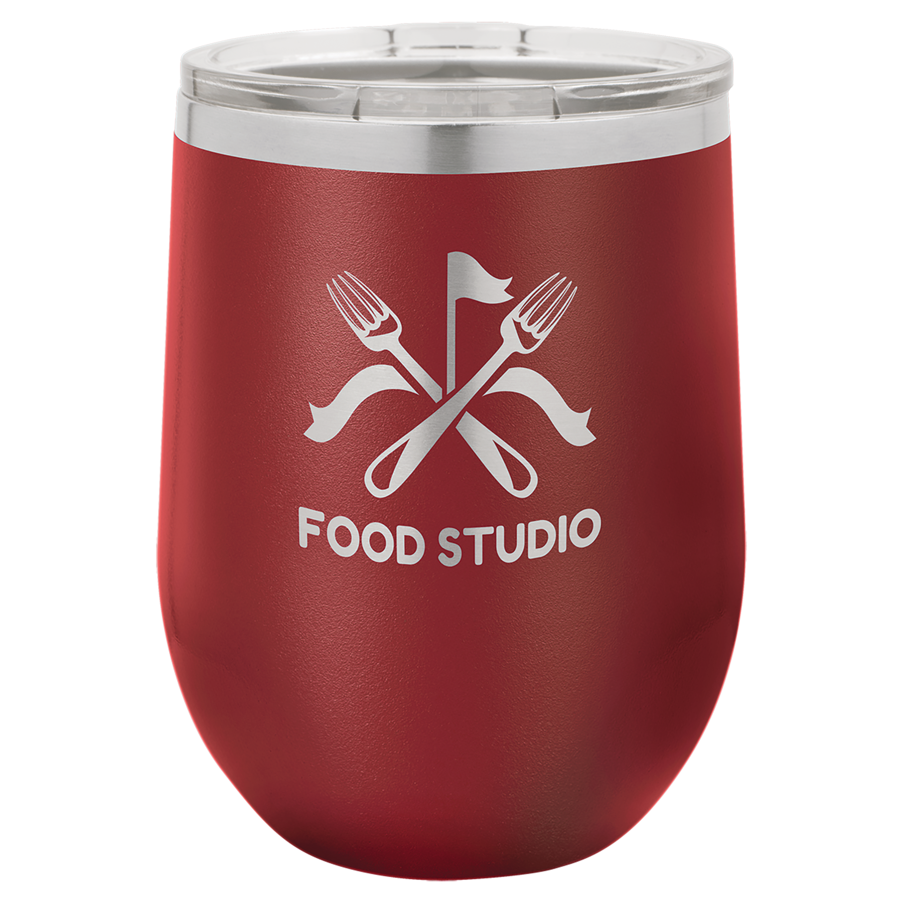 Maroon 12 oz Stemless Wine Tumbers - Personalized
