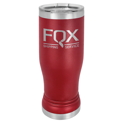 Maroon 14 oz. Pilsner Bottle with Clear Lid - Personalized