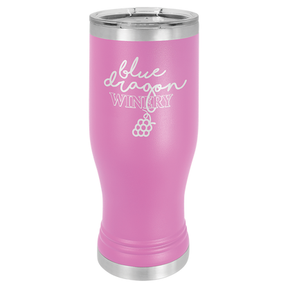 Light Purple 20 oz Vacuum Insulated Pilsner Bottle with Clear Lid - Personalized