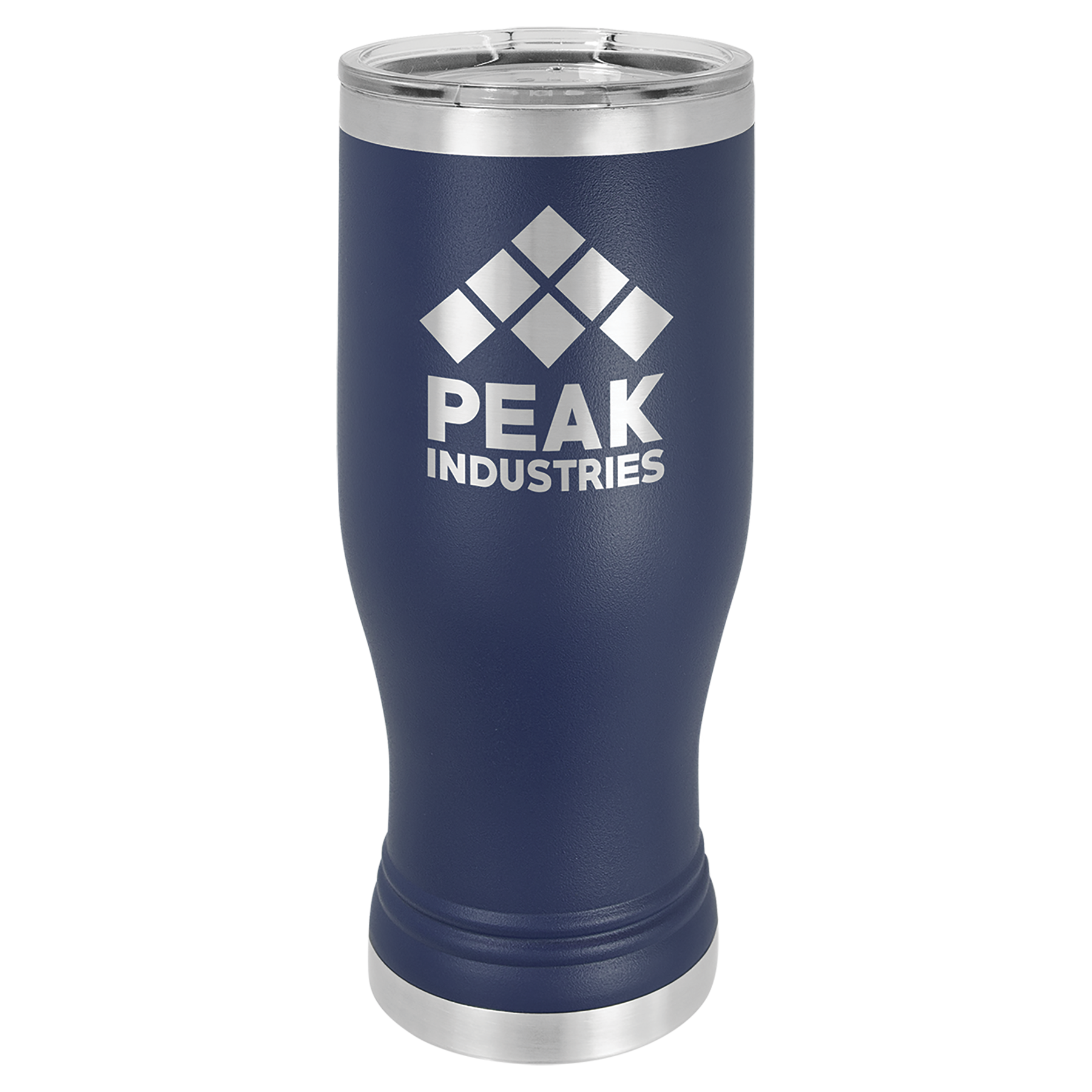 Navy Blue 20 oz Vacuum Insulated Pilsner Bottle with Clear Lid - Personalized
