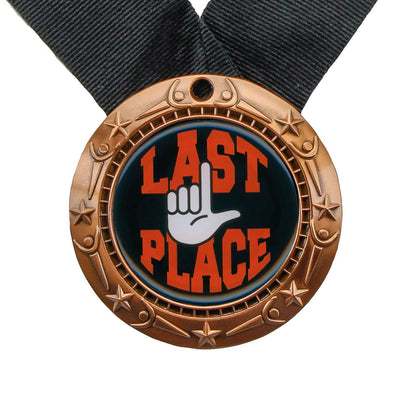 Last Place World Class Medal - Gold, Silver or Bronze | Engraved Worst of the Worst Medal - 3 Inch Wide Decade Awards