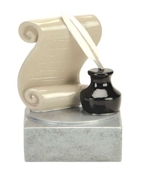 Literature Color Tek Trophy | Engraved Writing Award - 4 Inch Tall Decade Awards