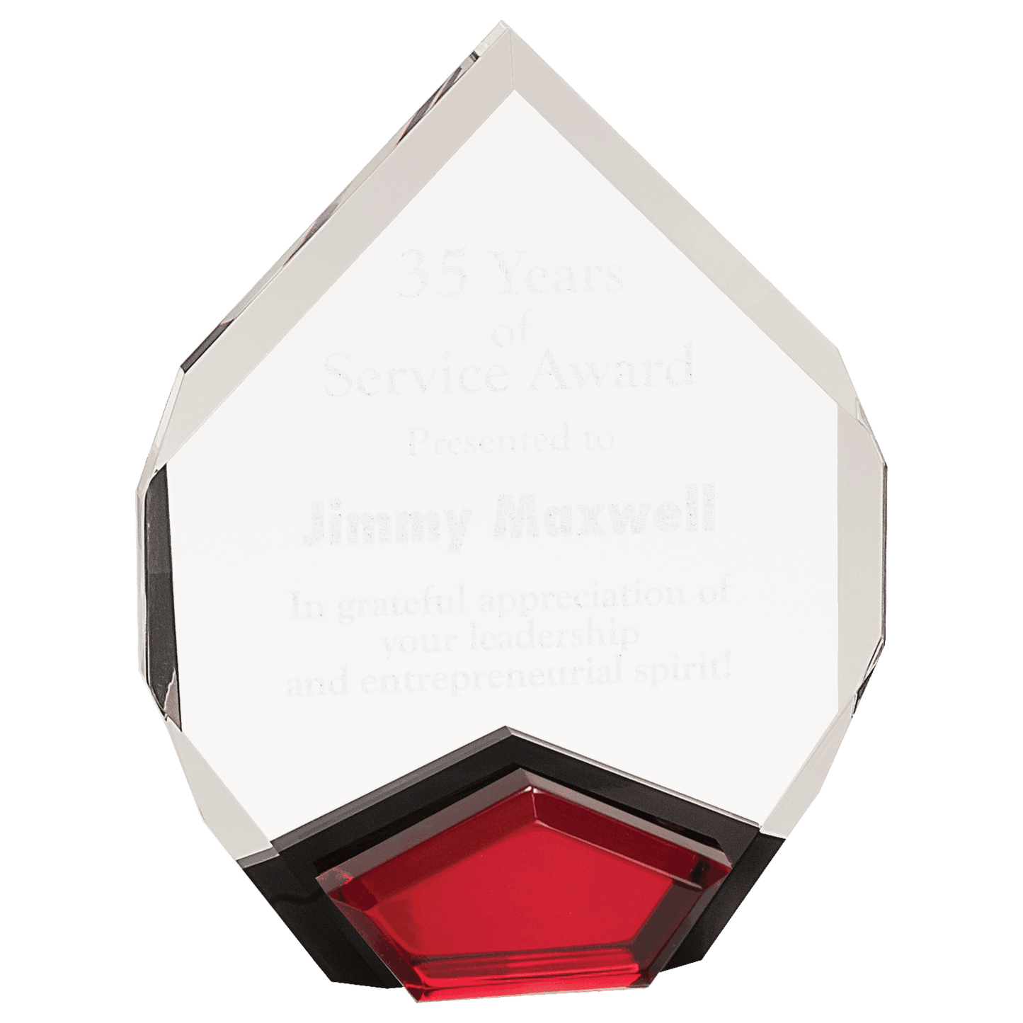 Marquis Acrylic Trophy | Blue, Gold or Red | Personalized Corporate Award | 8 or 9 Inches Tall