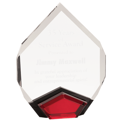 Marquis Acrylic Trophy | Blue, Gold or Red | Personalized Corporate Award | 8 or 9 Inches Tall