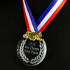 Crystal Medal- Gold, Silver or Bronze | Engraved Crystal Medal - 2.75 Inch Wide
