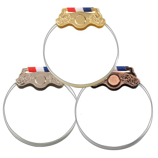 Crystal Medal- Gold, Silver or Bronze | Engraved Crystal Medal - 2.75 Inch Wide