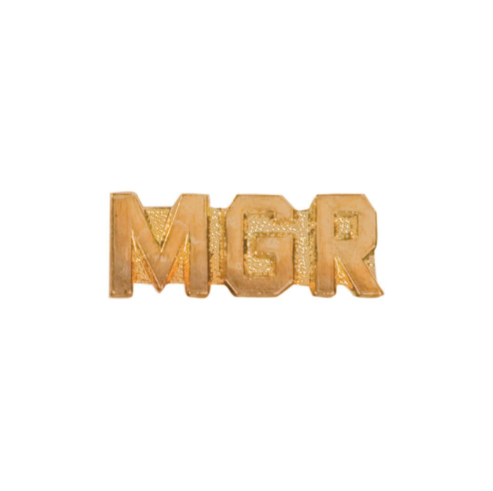 MGR Lapel Pin | Letter Jacket Chenille Pin - MANAGER Decade Awards