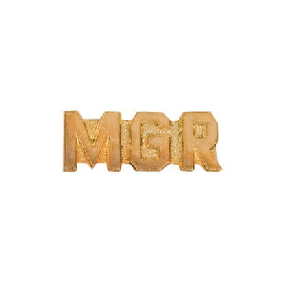 MGR Lapel Pin | Letter Jacket Chenille Pin - MANAGER Decade Awards