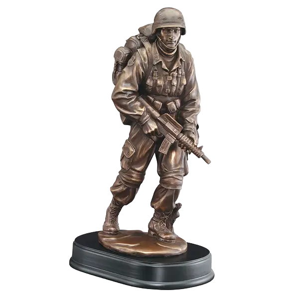 Military Servicemen Trophy | Personalized American Hero Award | 3 Sizes