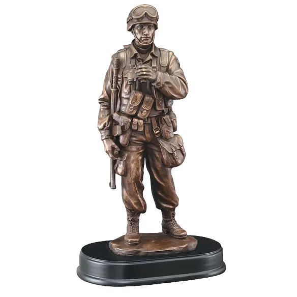 Military Serviceman Trophy | Personalized American Hero Award | 3 Sizes