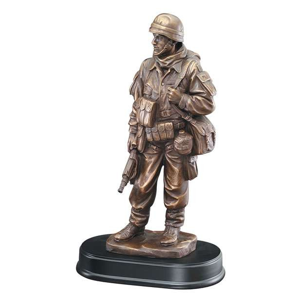 Military Serviceman Trophy | Personalized American Hero Award | 3 Sizes