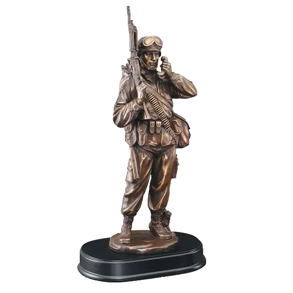 Military Servicemen Trophy | Personalized American Hero Award | 3 Sizes