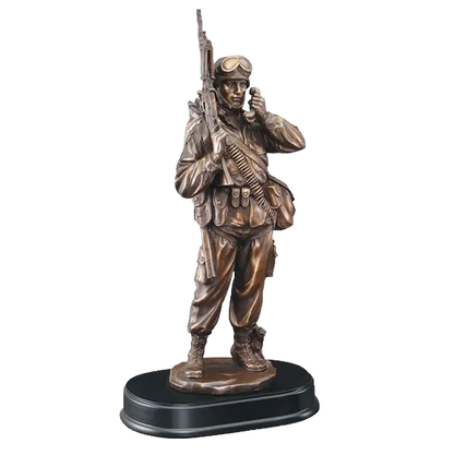 Military Servicemen Trophy | Personalized American Hero Award | 3 Sizes