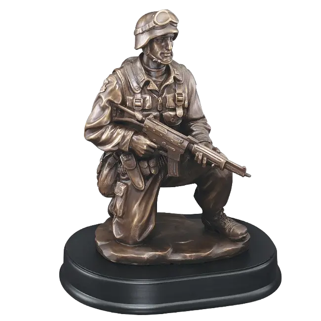 Military Servicemen Trophy | Personalized American Hero Award | 3 Sizes