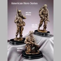 Military Servicemen Trophy | Personalized American Hero Award | 3 Sizes