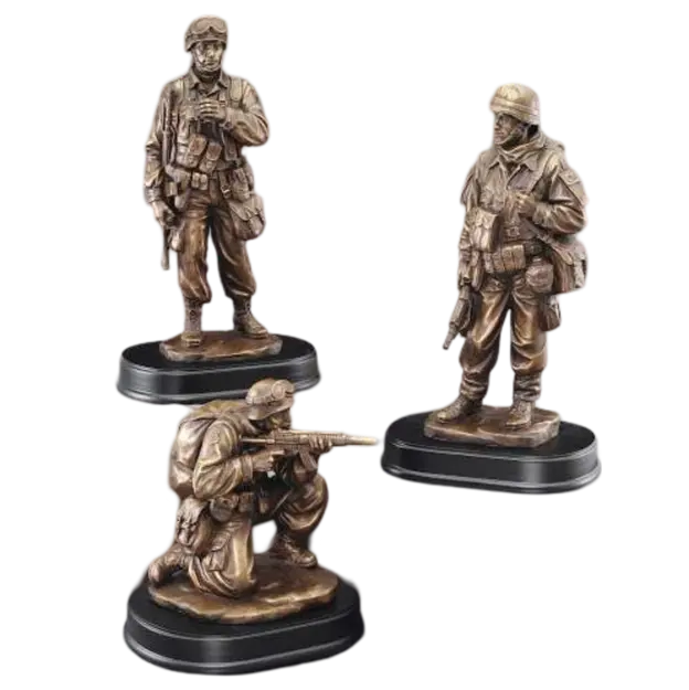 Military Serviceman Trophy | Personalized American Hero Award | 3 Sizes