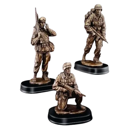 Military Servicemen Trophy | Personalized American Hero Award | 3 Sizes