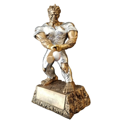 LARGE Monster Baseball Trophy | Engraved Baseball Beast Award - 9.5 Inch Tall Decade Awards