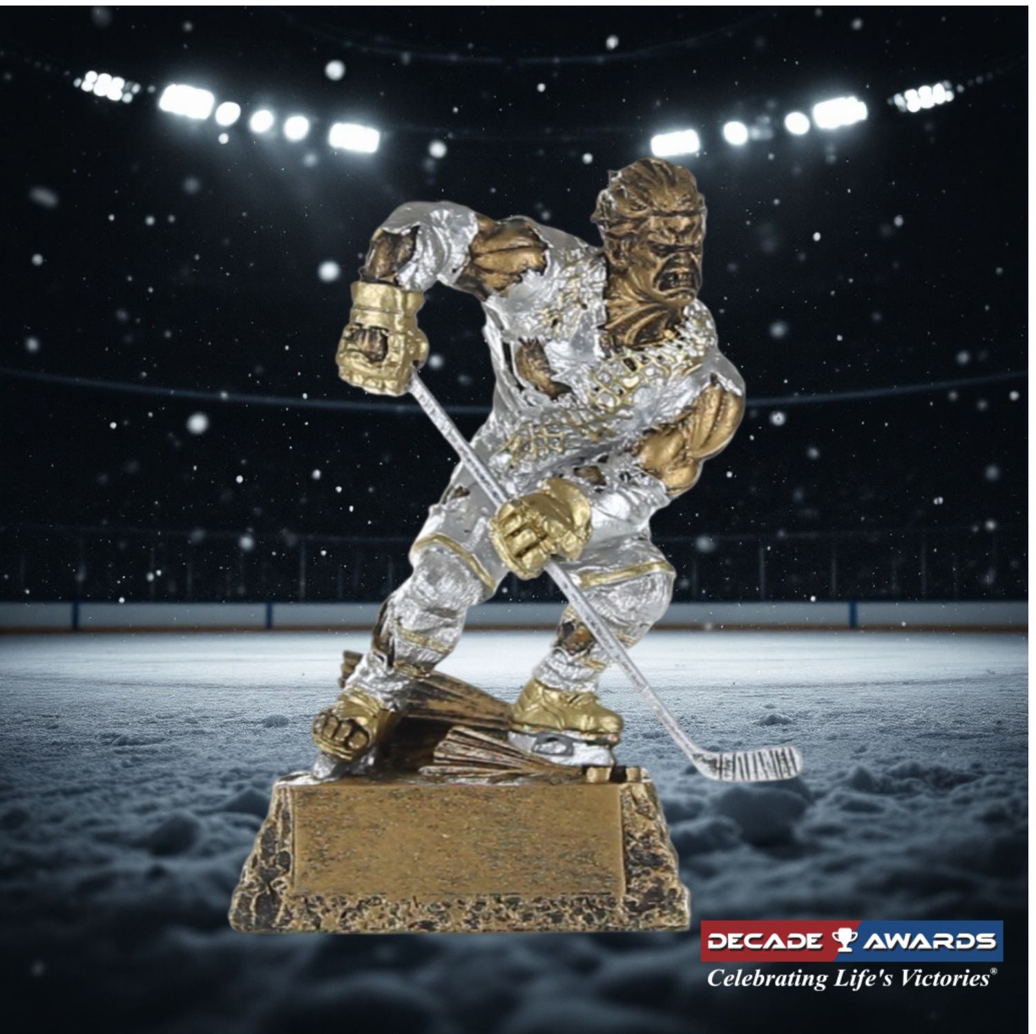 Monster Hockey Trophy - Engraved Hockey Award - 6.75 Inch Tall Decade Awards