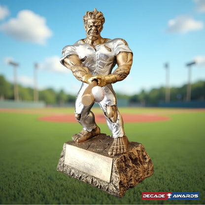 LARGE Monster Baseball Trophy | Engraved Baseball Beast Award - 9.5 Inch Tall Decade Awards