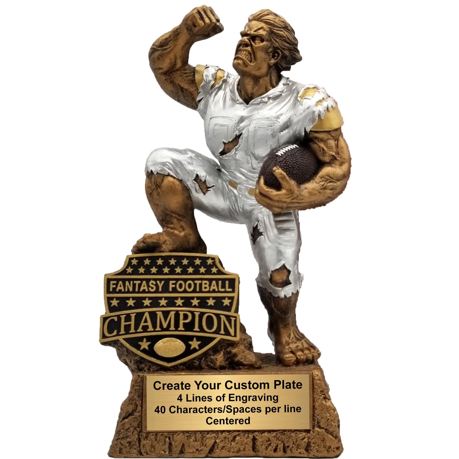 Fantasy Football Champion Monster Trophy - Beast Mode FFL Champion Trophy – Tribute to the Fantasy GOAT from Decade Awards - 6.5 or 10 Inch Tall