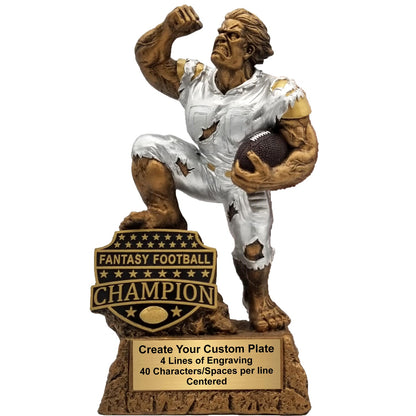 Fantasy Football Champion Monster Trophy - Beast Mode FFL Champion Trophy – Tribute to the Fantasy GOAT from Decade Awards - 6.5 or 10 Inch Tall