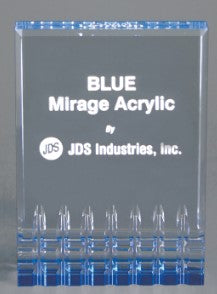 Mirage Acrylic Trophy | Blue, Gold, Green or Red | Personalized Acrylic Corporate Award | 5, 6 or 7 Inches Tall