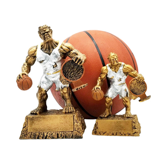Basketball Monster Trophy | Engraved Basketball Beast Award - 6.75 Inch Tall Decade Awards