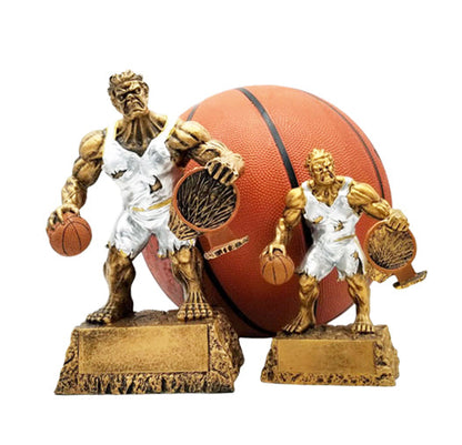 LARGE Monster Basketball Trophy | Engraved Basketball Beast Award - 9.5 Inch Tall Decade Awards