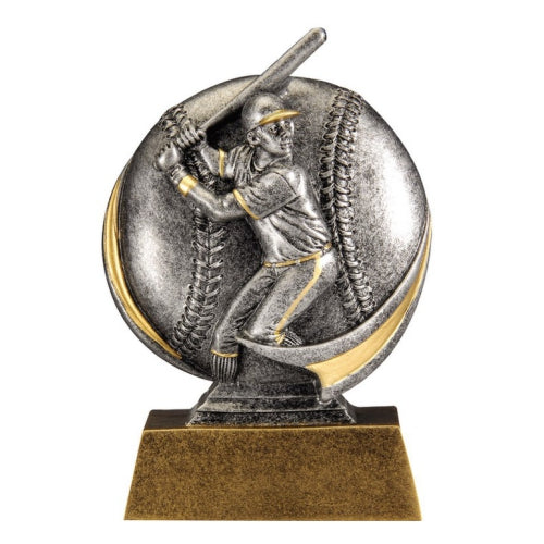 Baseball Trophy | Engraved Motion X Baseball Award - 5 Inch Tall Decade Awards
