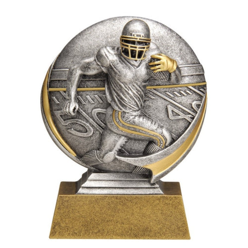 Football Trophy | Engraved Motion X Football Award - 5 Inch Tall Decade Awards