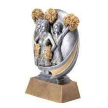 Cheerleader Trophy | Engraved Motion X Spirit Squad Award - 5 Inch Tall