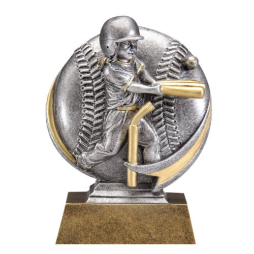 T-Ball Trophy, Female | Engraved Motion X T-Ball Award - 5 Inch Tall Decade Awards