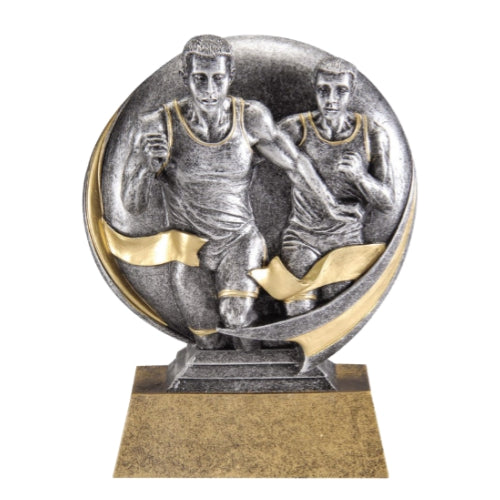 Track Trophy, Male | Engraved Motion X Running Award - 5 Inch Tall Decade Awards