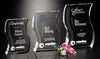 Malibu Crystal Corporate Award | Engraved Crystal Plaque - 6, 7.5 or 8 Inch Tall Decade Awards