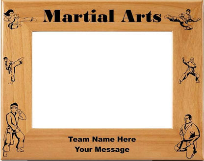 Martial Arts / Karate Picture Frame - Personalized | Laser Engraved Wood Frame - 3 Sizes Decade Awards