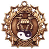 Martial Arts Ten Star Medal - Gold, Silver or Bronze | Engraved Karate 10 Star Medallion | 2.25 Inch Wide Decade Awards