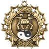 Martial Arts Ten Star Medal - Gold, Silver or Bronze | Engraved Karate 10 Star Medallion | 2.25 Inch Wide Decade Awards