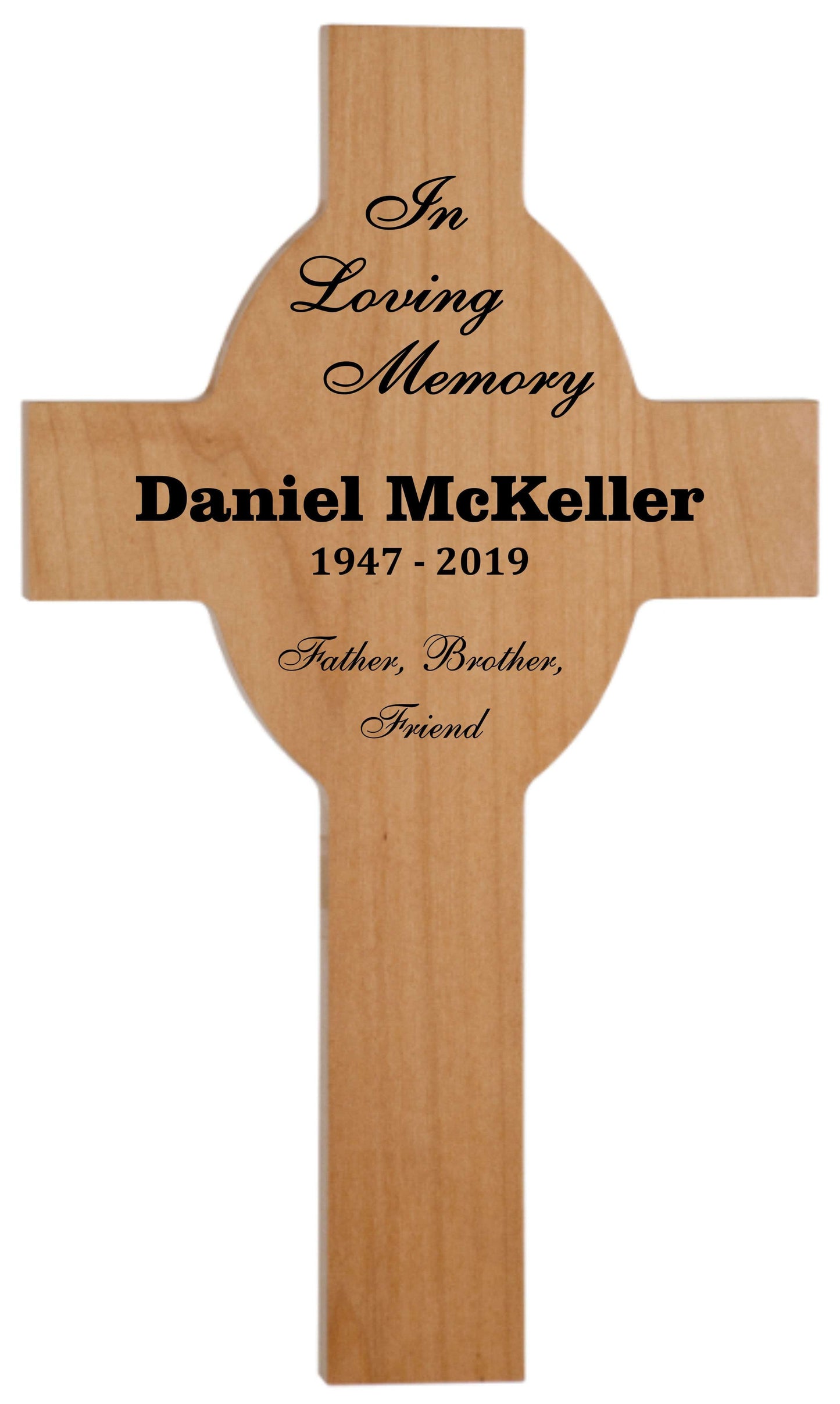 Memorial Plaque - 8" x 13.625" | Engraved Remembrance Cross Decade Awards