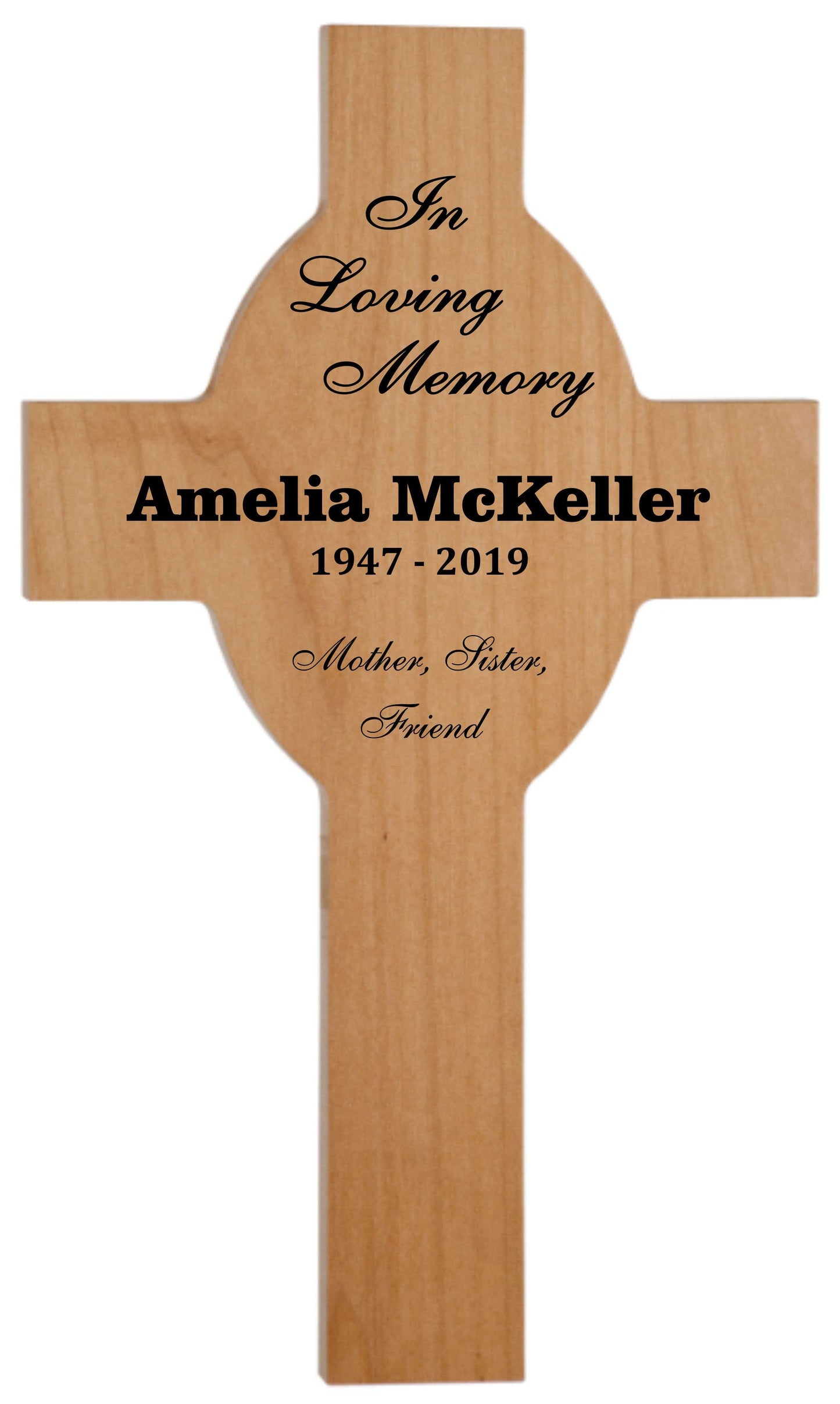 Memorial Plaque - 8" x 13.625" | Engraved Remembrance Cross Decade Awards