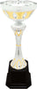 Metal Cup Trophy - Silver with Gold Accent | Engraved Corporate Cup Award - 9.75", 10.75" or 16.5" Tall Decade Awards