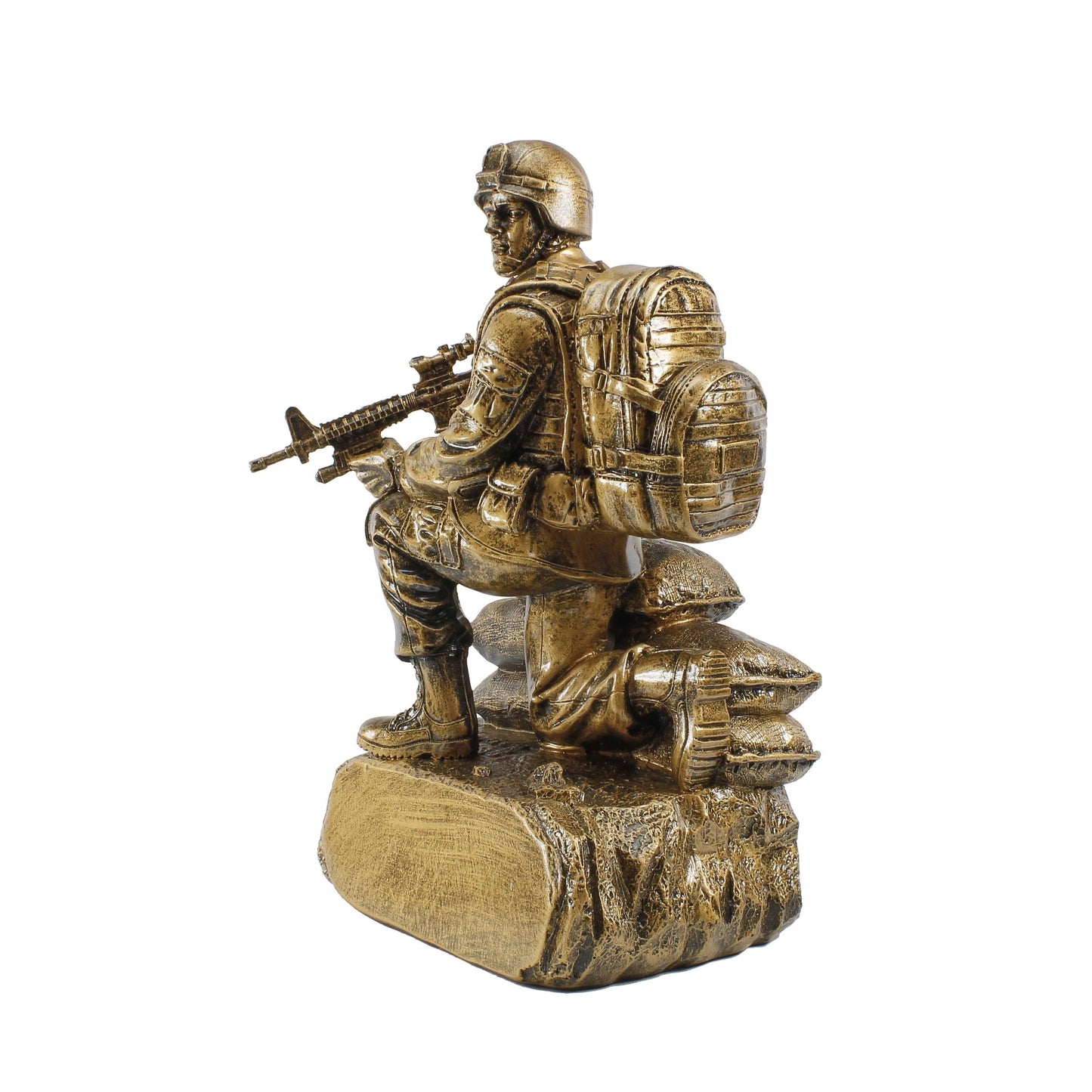 Military Serviceman Trophy | Engraved Military American Hero Award - 10" Tall Decade Awards