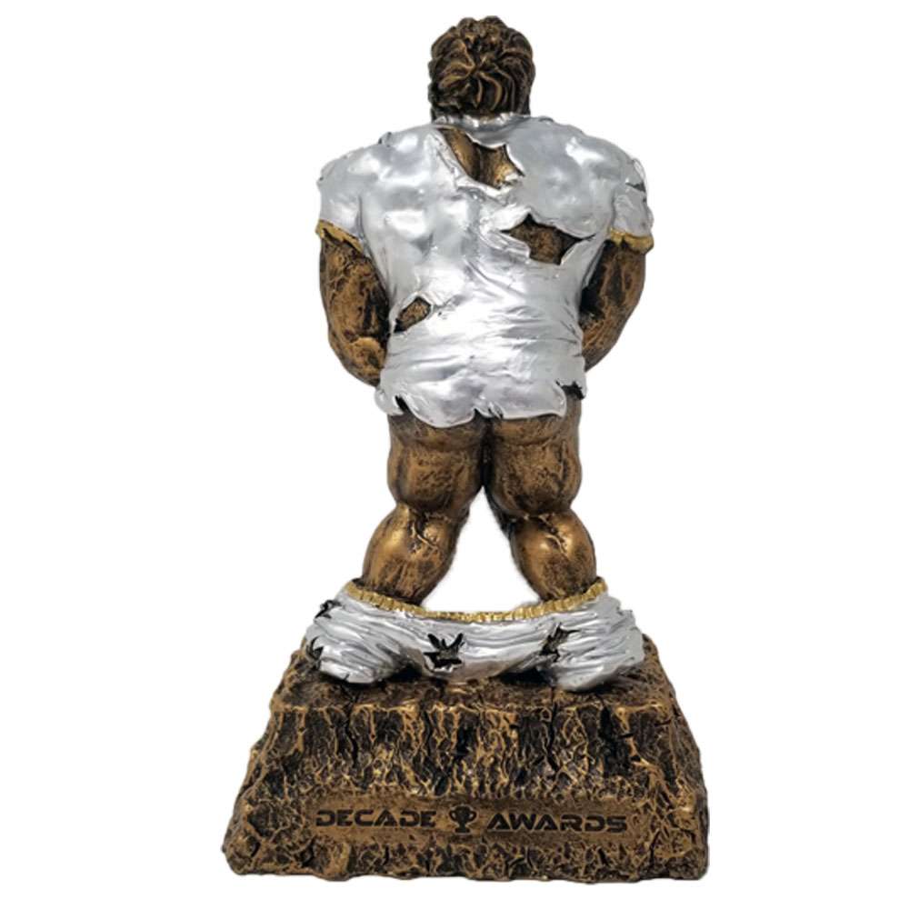 Monster CAUGHT WITH HIS PANTS DOWN Trophy | Engraved Last Place Award - 6.75 Inch Tall Decade Awards