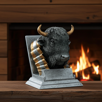 Buffalo Trophy | Personalized Spirit Buffalo Mascot Award | 4 Inches Tall