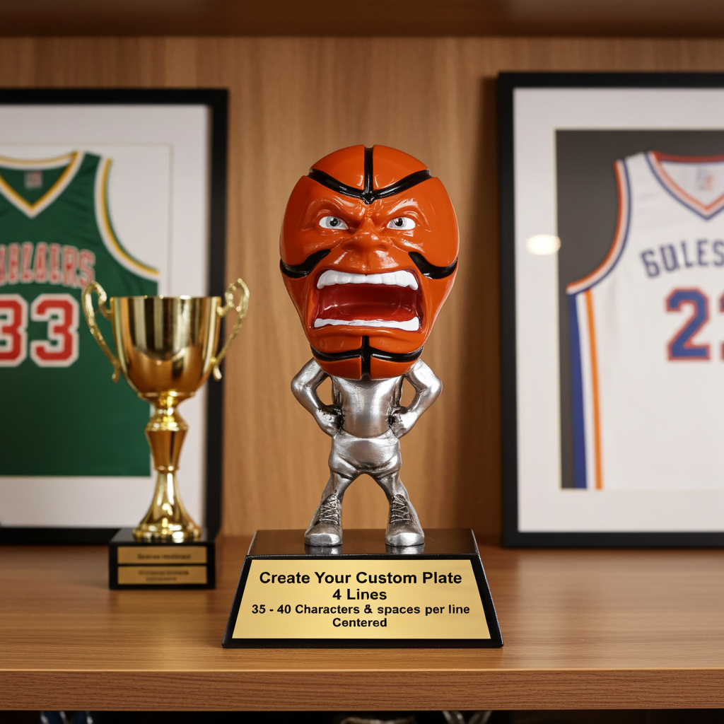 Personalized Basketball Trophy | Game Face Basketball Award | 6.25 Inch