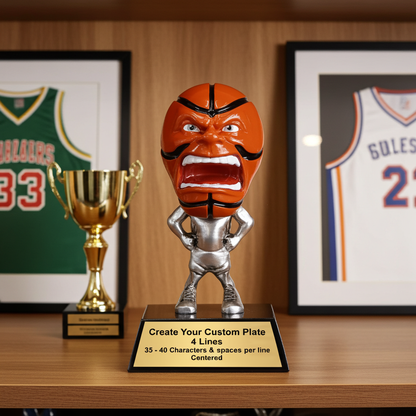 Personalized Basketball Trophy | Game Face Basketball Award | 6.25 Inch