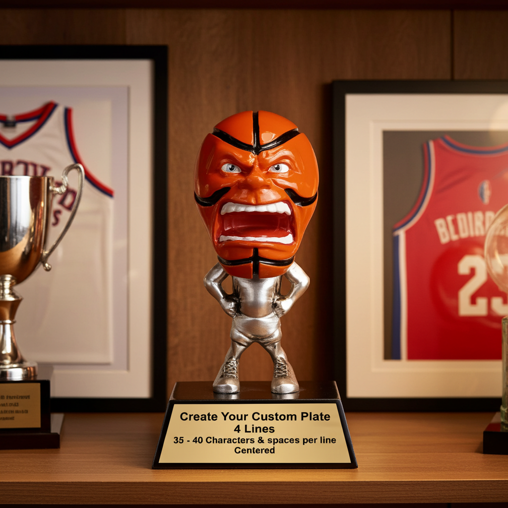 Personalized Basketball Trophy | Game Face Basketball Award | 6.25 Inch